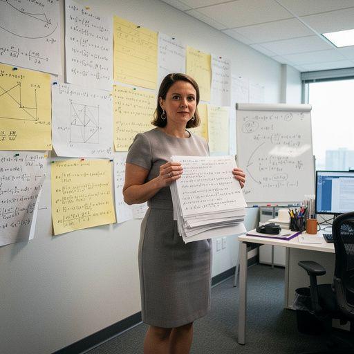 Matematikai egyenletek és formulák vizuális megjelenítése.